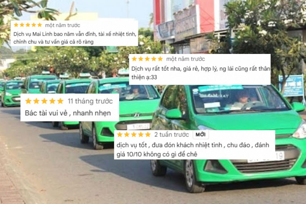 Đánh giá tích cực của khách hàng về trải nghiệm với Taxi Mai Linh