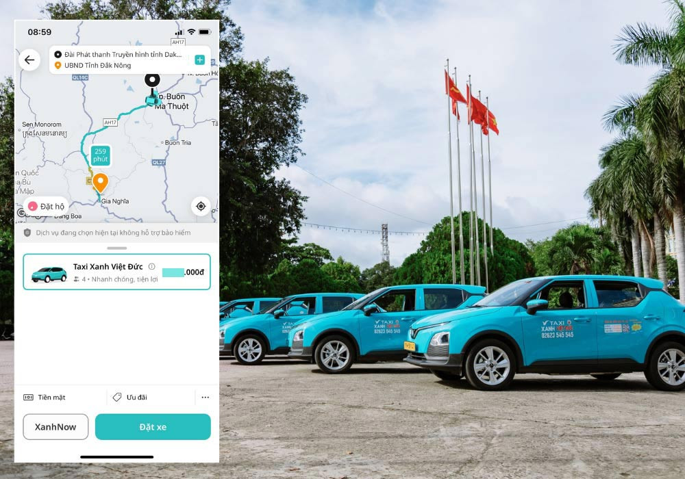 Đặt taxi đi Gia Lai nhanh chóng và thuận tiện qua ứng dụng di động