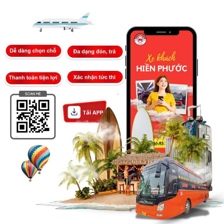 Đặt vé trực tuyến qua website chính thức của Nhà xe Hiền Phước