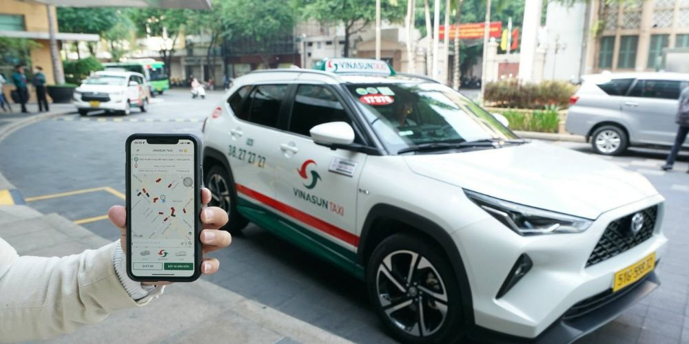 Đặt xe và biết trước mức phí khi đặt qua app của Vinasun