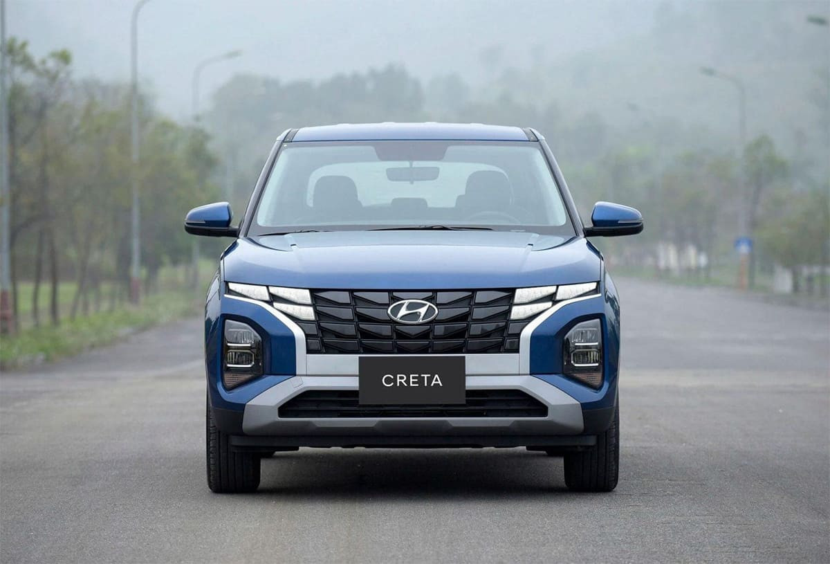 Đầu xe Hyundai Creta 2021 với lưới tản nhiệt lớn