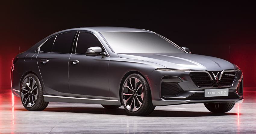 Đầu xe VinFast Lux A2.0 với dải đèn chữ V