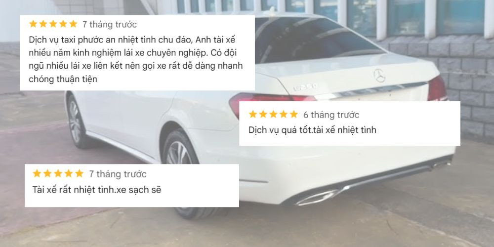 Dịch vụ tổng đài Taxi Phước An được khách hàng đánh giá tích cực về chất lượng
