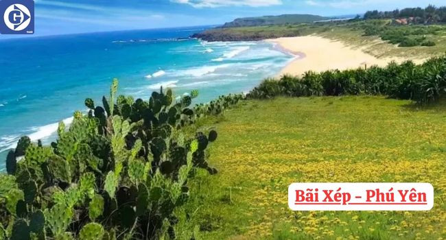 Đồi cỏ xanh mướt và bãi biển Bãi Xép nổi tiếng từ bộ phim Tôi thấy hoa vàng trên cỏ xanh
