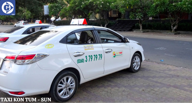 Đội xe của SUN Taxi Kon Tum sẵn sàng phục vụ khách hàng