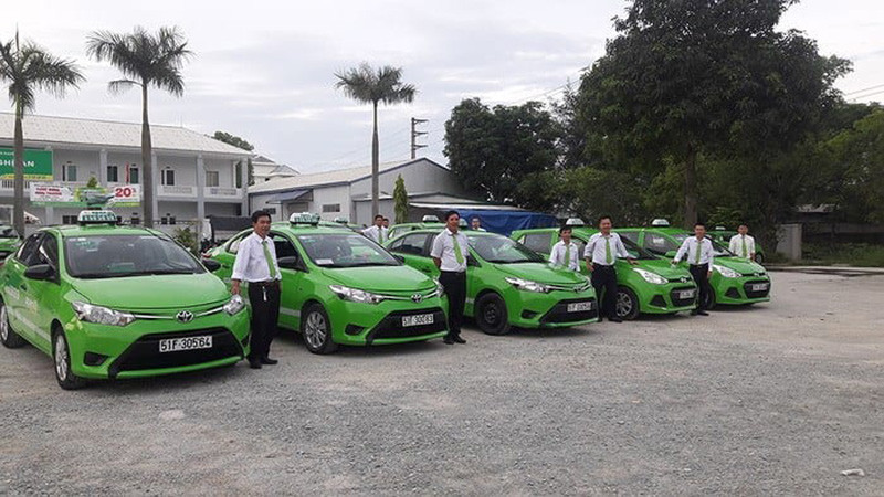 Đội xe của taxi Sông Trà cũng rất được tin dùng