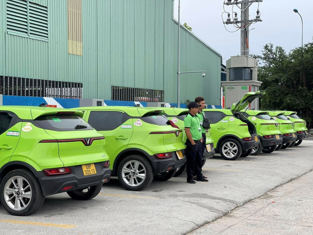 Đội xe điện VinFast hiện đại của Taxi Nam Thắng tại An Biên