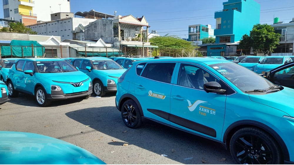 Đội xe lớn của Xanh SM phủ sóng khắp Tiền Giang, đảm bảo dịch vụ taxi nhanh chóng