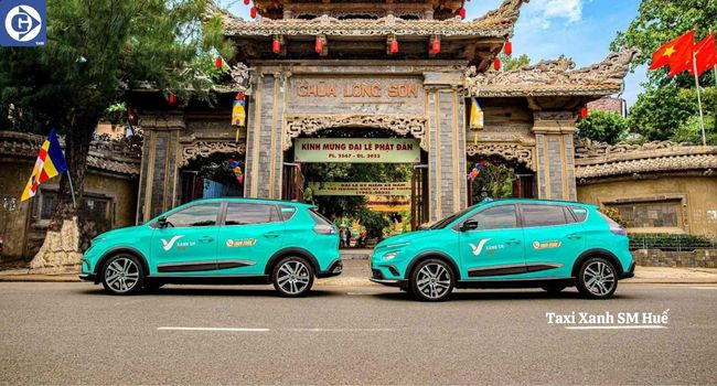 Đội xe taxi điện Xanh SM hiện đại hoạt động tại thành phố Huế