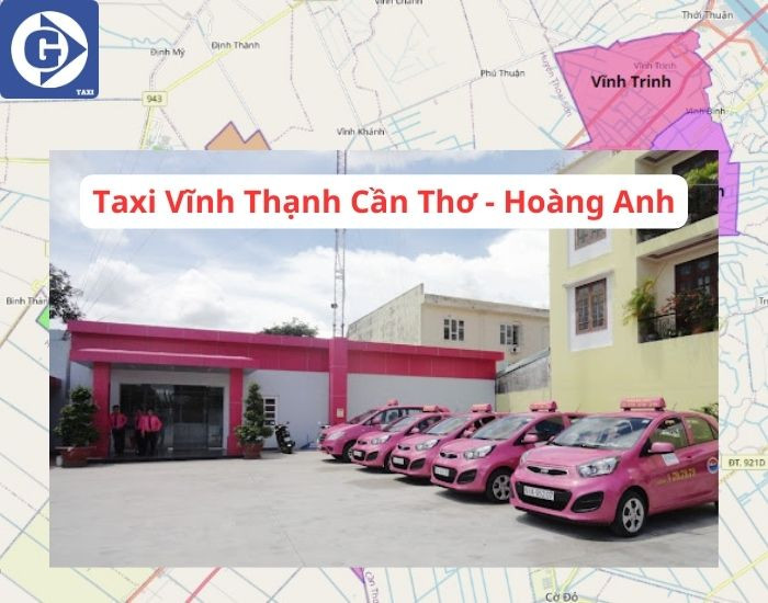 Đội xe taxi Hoàng Anh màu trắng xếp hàng