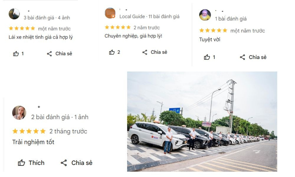 Đội xe Taxi Hương Giang tại Lục Nam Bắc Giang