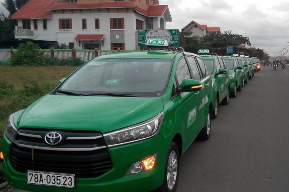 Đội xe taxi Mai Linh Phú Yên với số lượng lớn sẵn sàng phục vụ hành khách