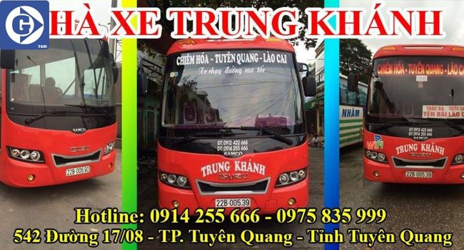 Đội xe Trung Khánh phục vụ tuyến Tuyên Quang