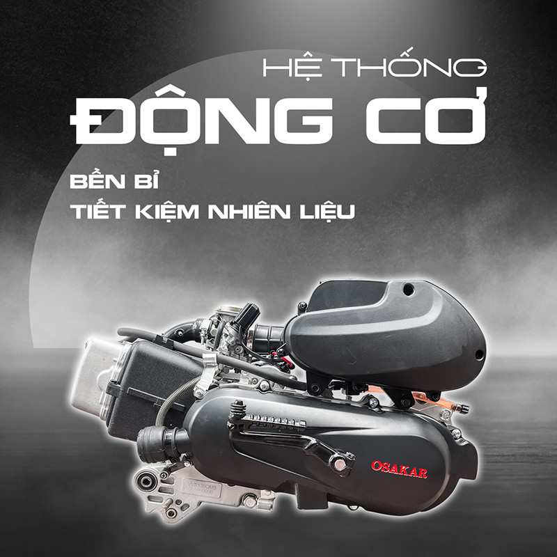 Động cơ chất lượng cao giúp xe 50cc tiết kiệm nhiên liệu