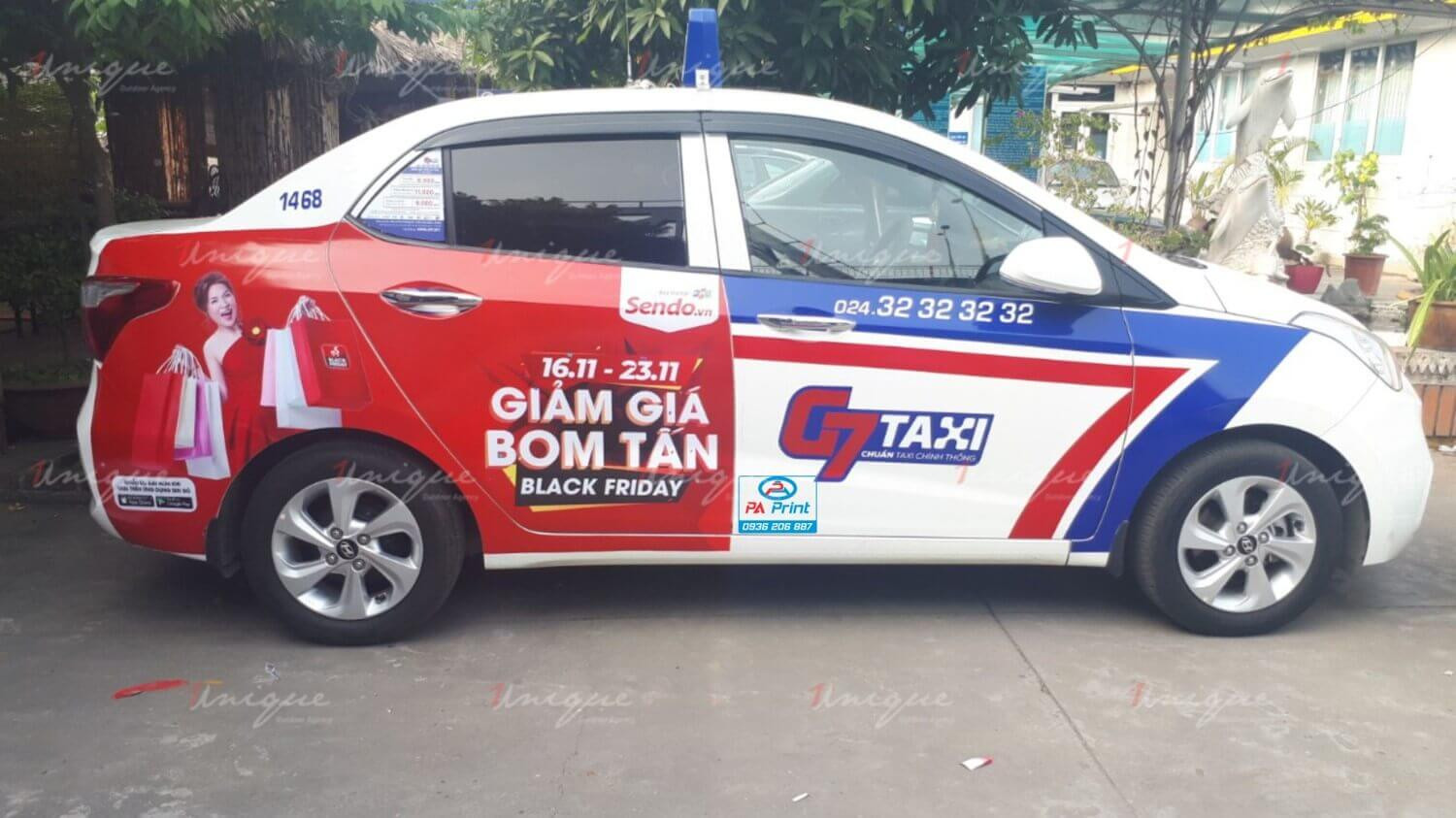 Đồng hồ hiển thị cước phí khởi điểm và quãng đường taxi