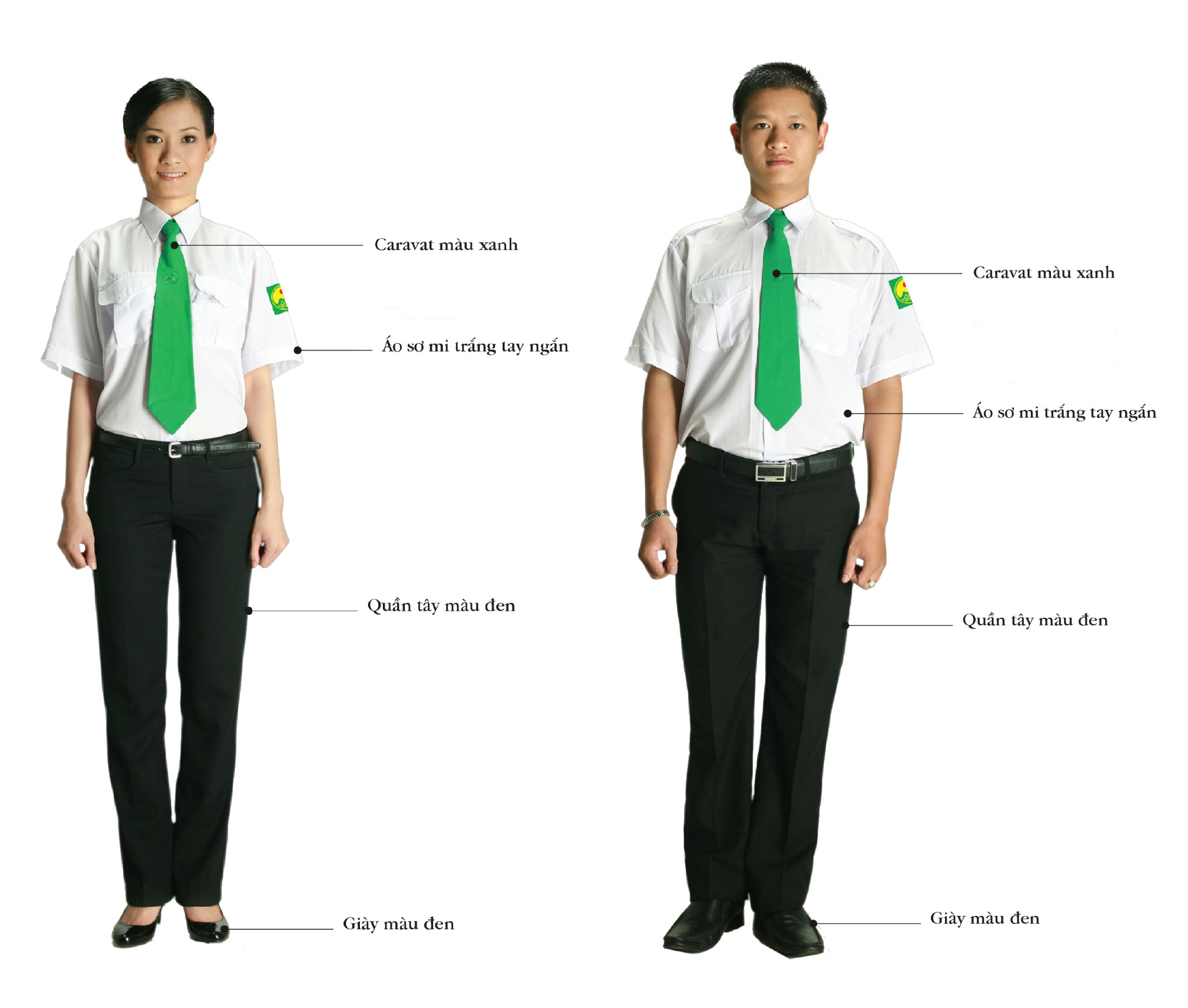 Đồng phục chuẩn của tài xế Mai Linh với logo trên áo