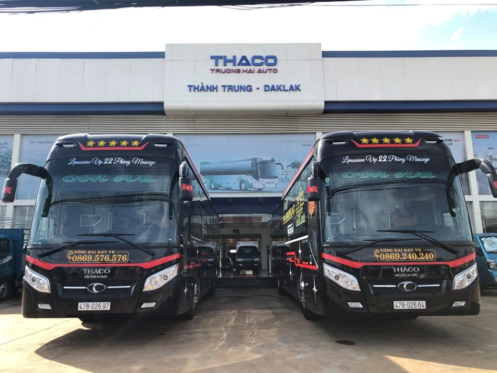 Dòng xe limousine giường nằm hạng VIP của Nhà xe Sơn Hà, trang bị nội thất tiện nghi