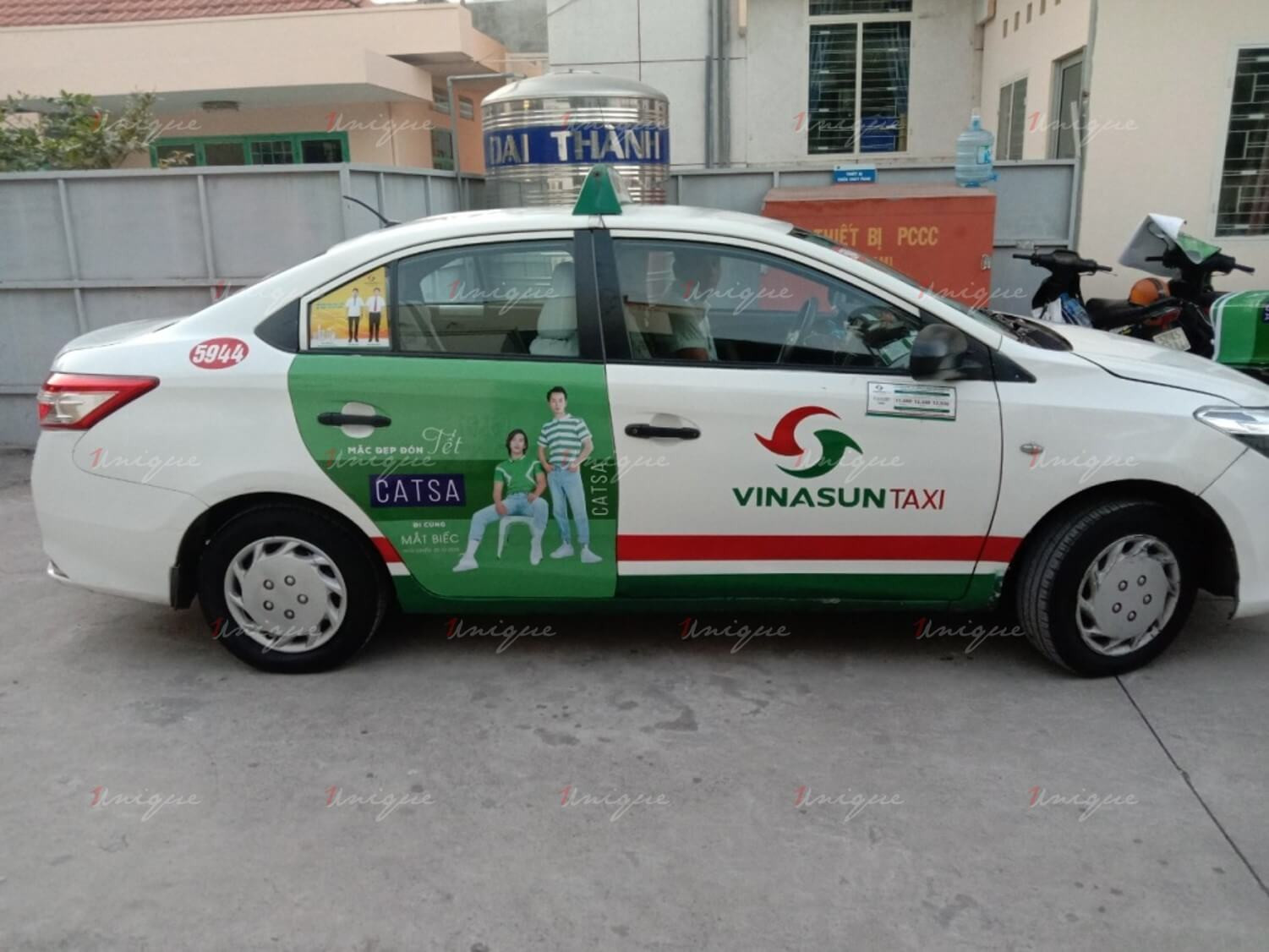 Dự án quảng cáo trên Taxi Vinasun của thời trang Catsa tại miền Nam