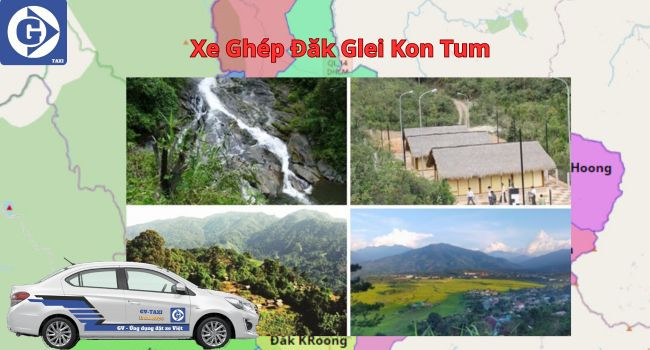 Du khách sử dụng xe ghép di chuyển tại Đăk Glei Kon Tum