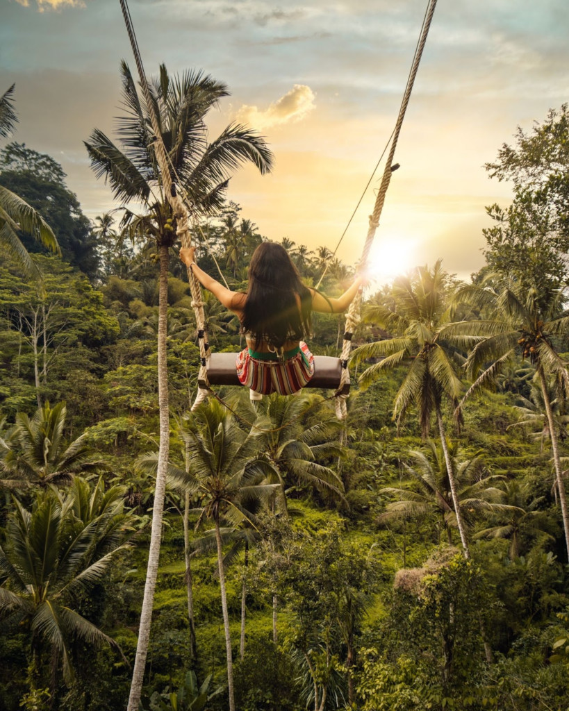 Du khách tại ruộng bậc thang Tegalalang, biểu tượng của thiên nhiên Ubud Bali