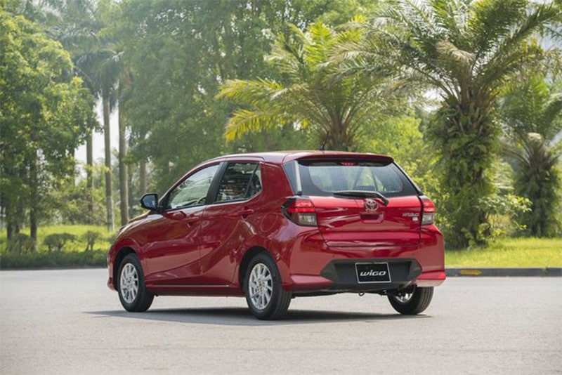 Đuôi xe Toyota Wigo 2023 thể thao