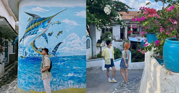 Những con hẻm nhỏ đầy màu sắc tại làng chài Nhơn Lý