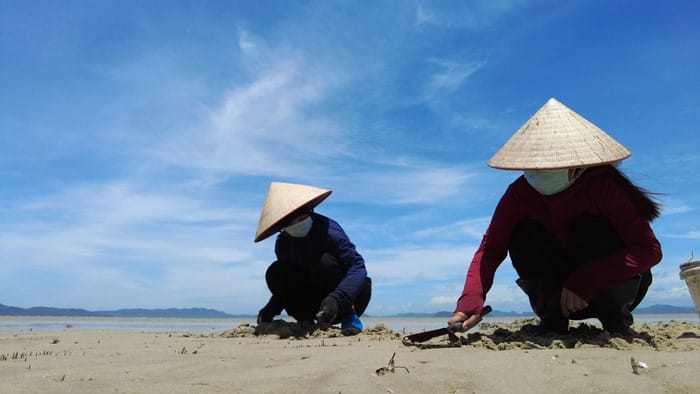 Trải nghiệm bắt quéo tại bãi Chương Dồ