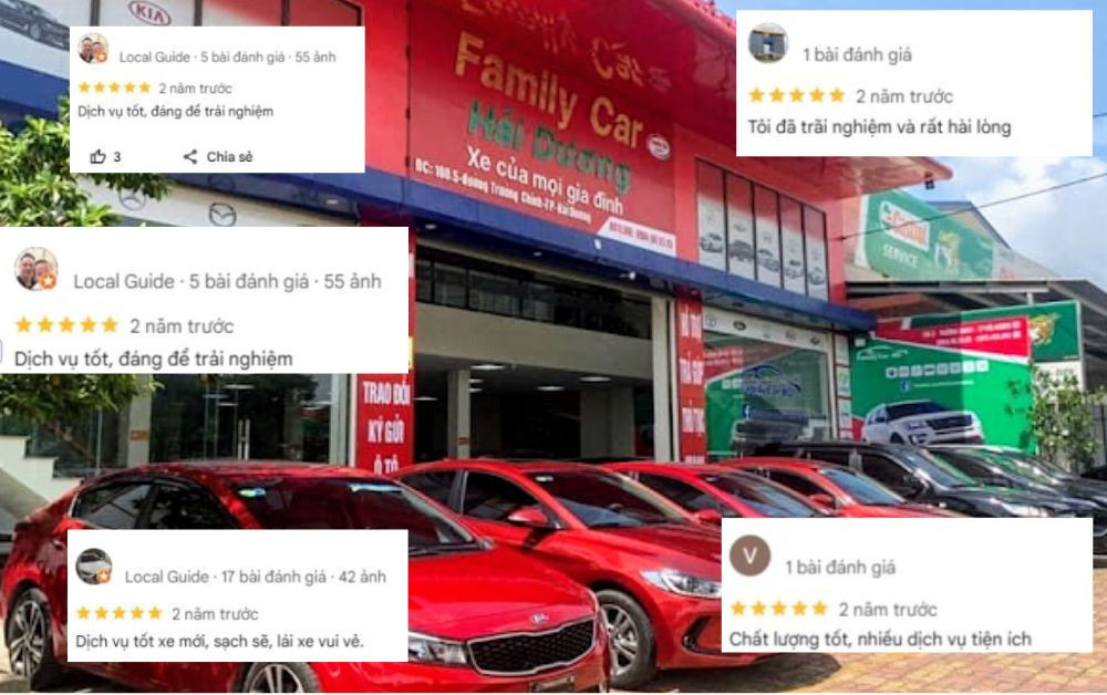 FamilyCar sở hữu đội xe sang trọng, được khách hàng đánh giá cao về chất lượng trải nghiệm (Ảnh: Google Maps)