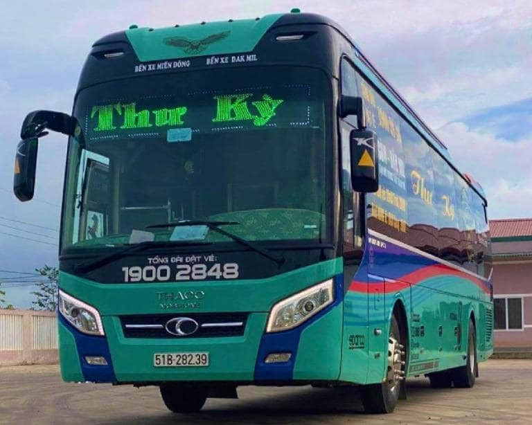 Ghế ngồi xe khách giường nằm cao cấp Nhà xe Thư Kỳ trên tuyến Sài Gòn Đắk Nông