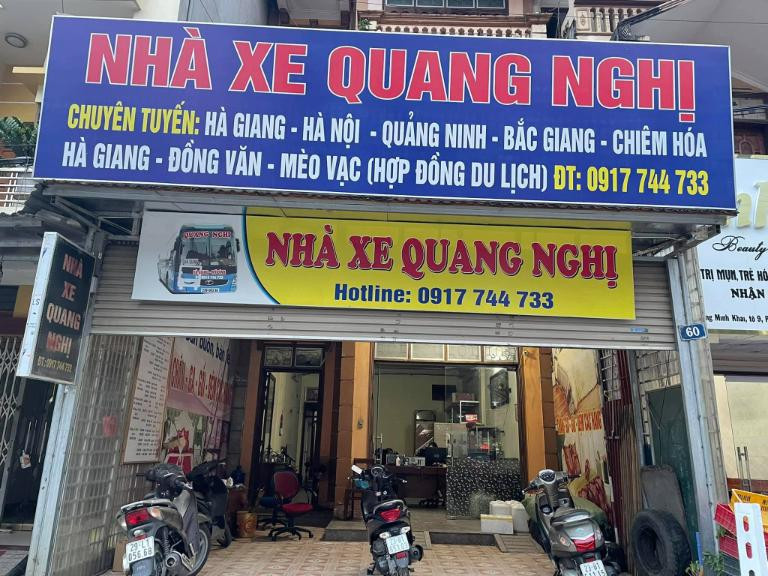 Giao dịch trực tiếp tại văn phòng nhà xe Quang Nghị
