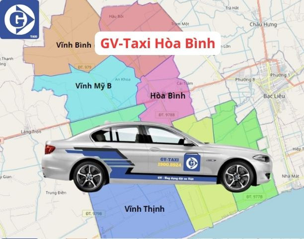 Giao diện đặt xe trên ứng dụng taxi tại Hòa Bình Bạc Liêu