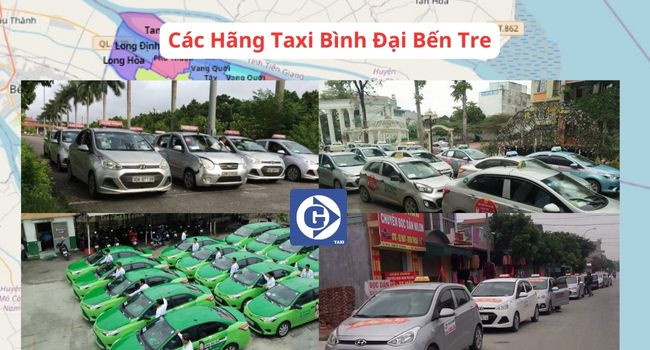 Giao diện ứng dụng đặt Taxi Bình Đại Bến Tre trên điện thoại di động