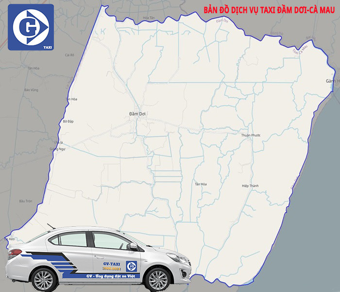 Giao diện ứng dụng đặt Taxi Đầm Dơi Cà Mau tiện lợi