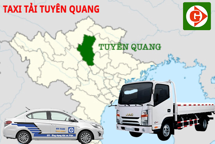 Giao diện ứng dụng đặt taxi tải Tuyên Quang trên điện thoại