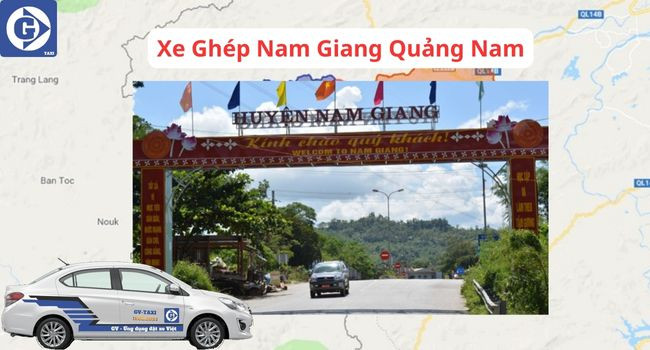 Giao diện ứng dụng đặt xe ghép tiện chuyến Nam Giang Quảng Nam