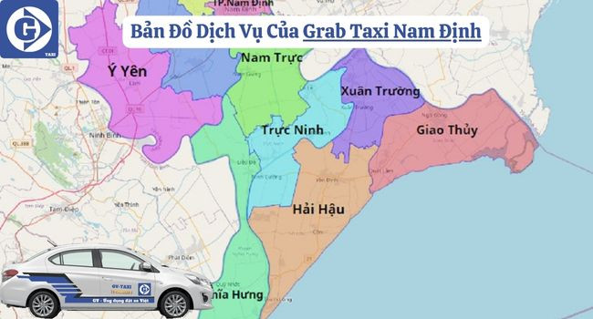 Giao diện ứng dụng đặt xe Grab Taxi Nam Định trên điện thoại