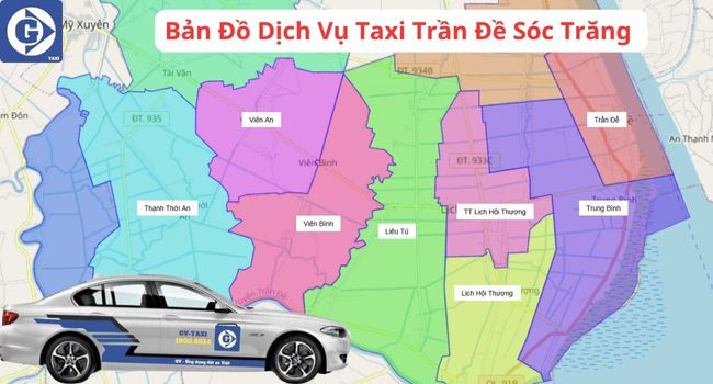 Giao diện ứng dụng đặt xe GV-Taxi tại Trần Đề Sóc Trăng
