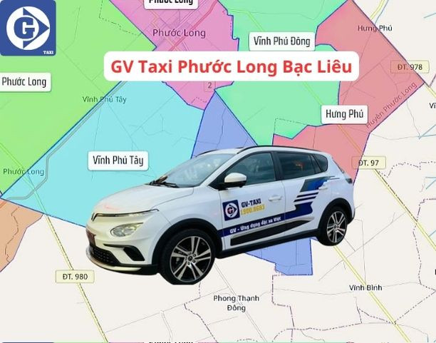 Giao diện ứng dụng đặt xe GV-Taxi tiện lợi tại Phước Long Bạc Liêu