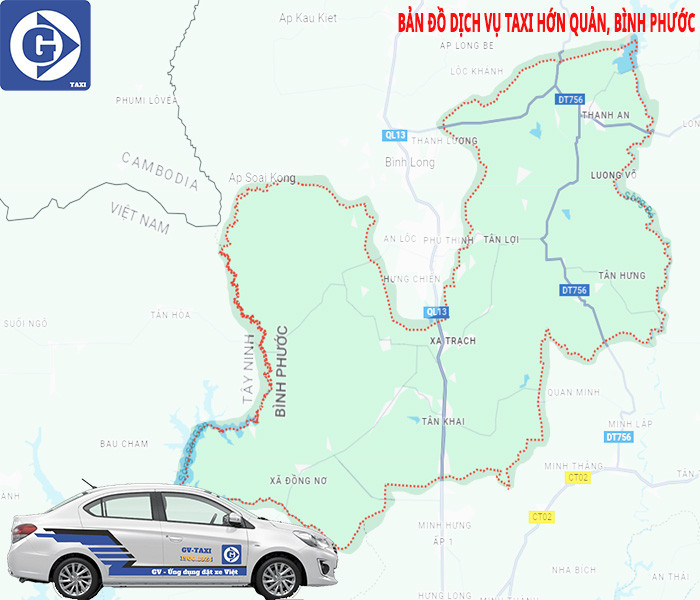 Giao diện ứng dụng đặt xe GV Taxi trên điện thoại