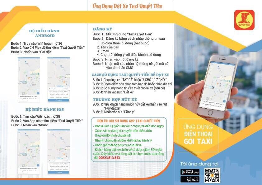 Giao diện ứng dụng đặt xe taxi BMT trên điện thoại thông minh.