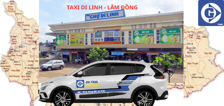 Giao diện ứng dụng đặt xe taxi Di Linh trên điện thoại di động