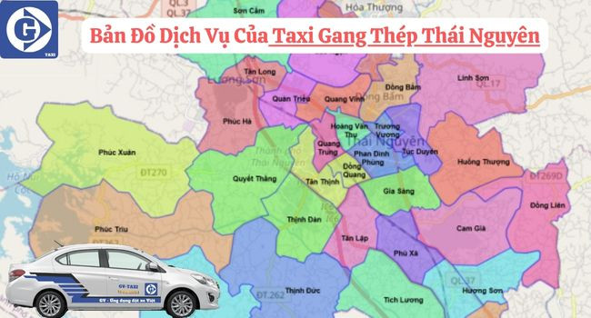 Giao diện ứng dụng đặt xe Taxi Gang Thép Thái Nguyên