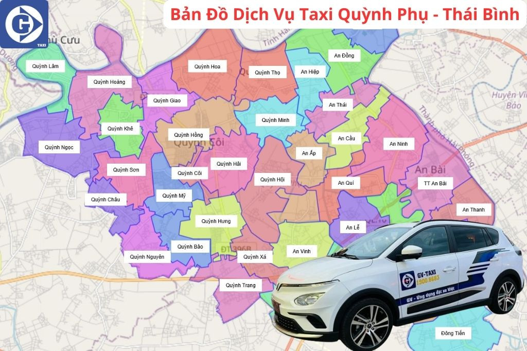 Giao diện ứng dụng đặt xe taxi tại Quỳnh Phụ Thái Bình