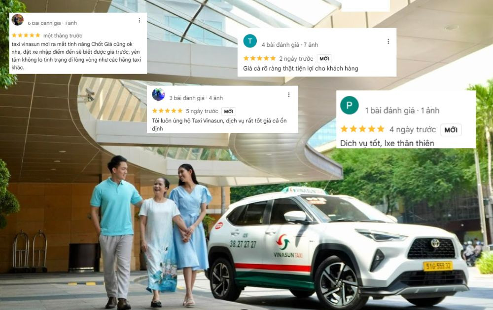 Giao diện ứng dụng đặt xe taxi Vinasun với tính năng chốt giá tiện lợi tại Định Quán