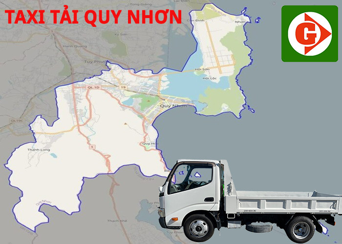 Giao diện ứng dụng di động hỗ trợ đặt taxi tải chở hàng tại Quy Nhơn