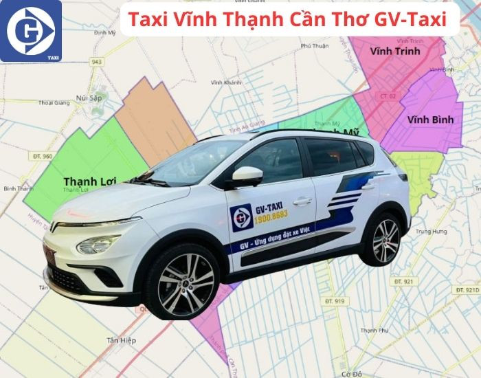Giao diện ứng dụng gọi xe GV Taxi tại Vĩnh Thạnh Cần Thơ