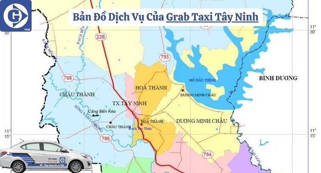 Giao diện ứng dụng Grab Taxi Tây Ninh