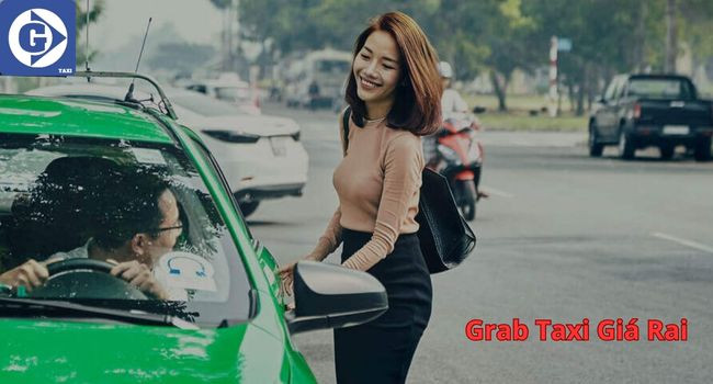 Giao diện ứng dụng Grab Taxi trên smartphone tại Giá Rai