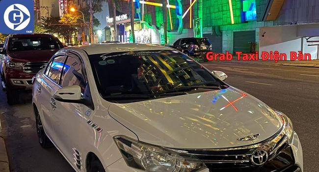 Giao diện ứng dụng Grab trên điện thoại hiển thị dịch vụ Taxi tại Điện Bàn