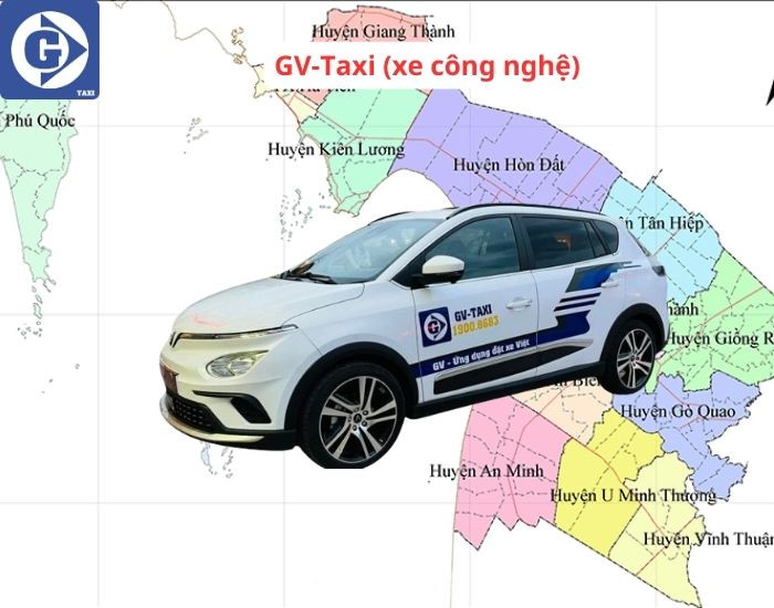 Giao diện ứng dụng GV-Taxi giúp đặt xe taxi Kiên Giang tiện lợi